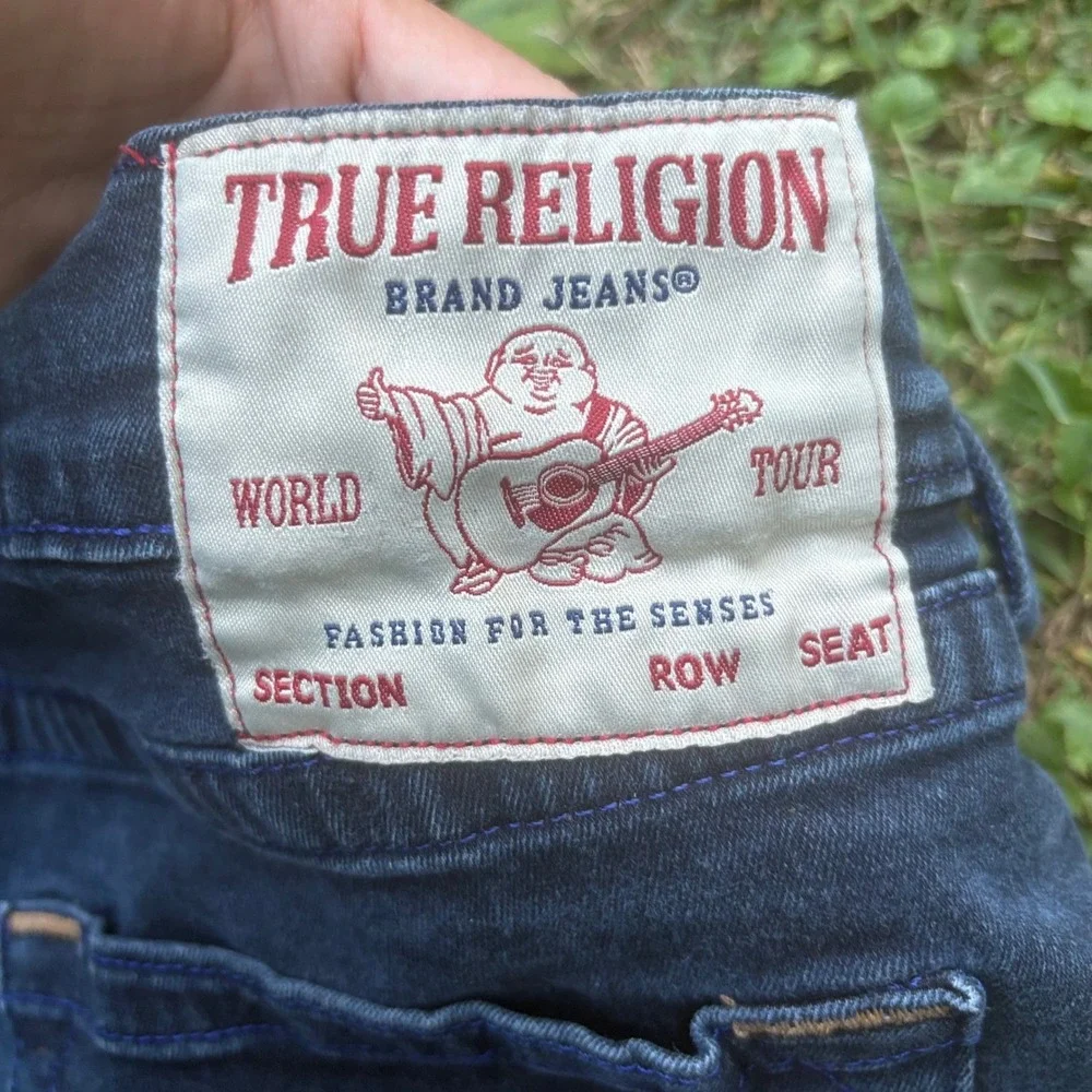 True Religion Ricky Jorts Mens 38 Relaxed‎ Denim Shorts Y2K Blue